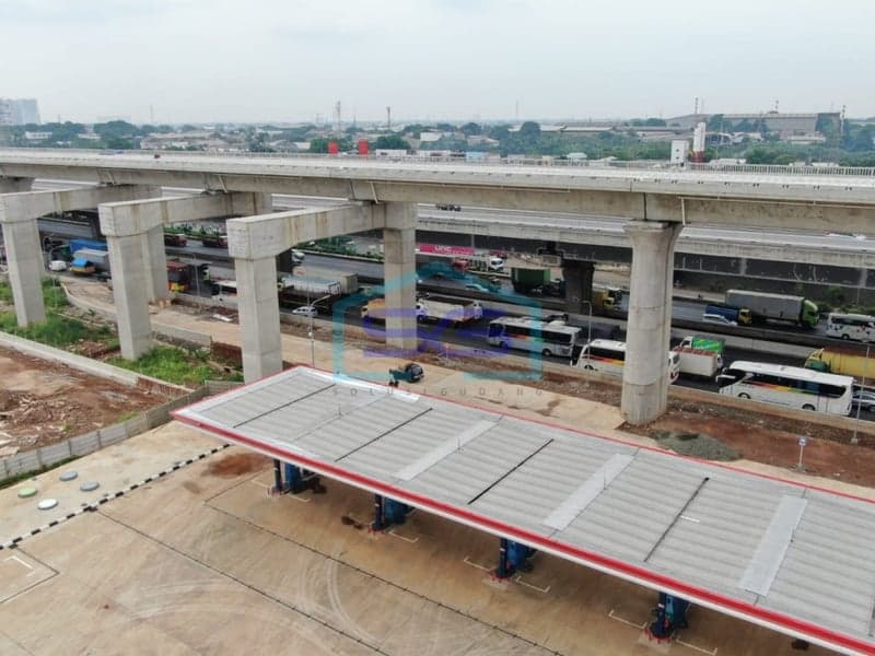 Disewakan Gudang di Rest Area TOL KM 19B Jakarta-Cikampek, dkt MM2100 Cibitung, Bekasi